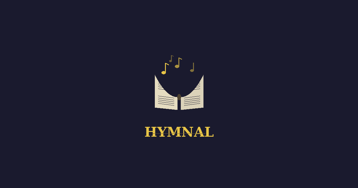 Hymnal digital gospel songbook logo on dark navy background